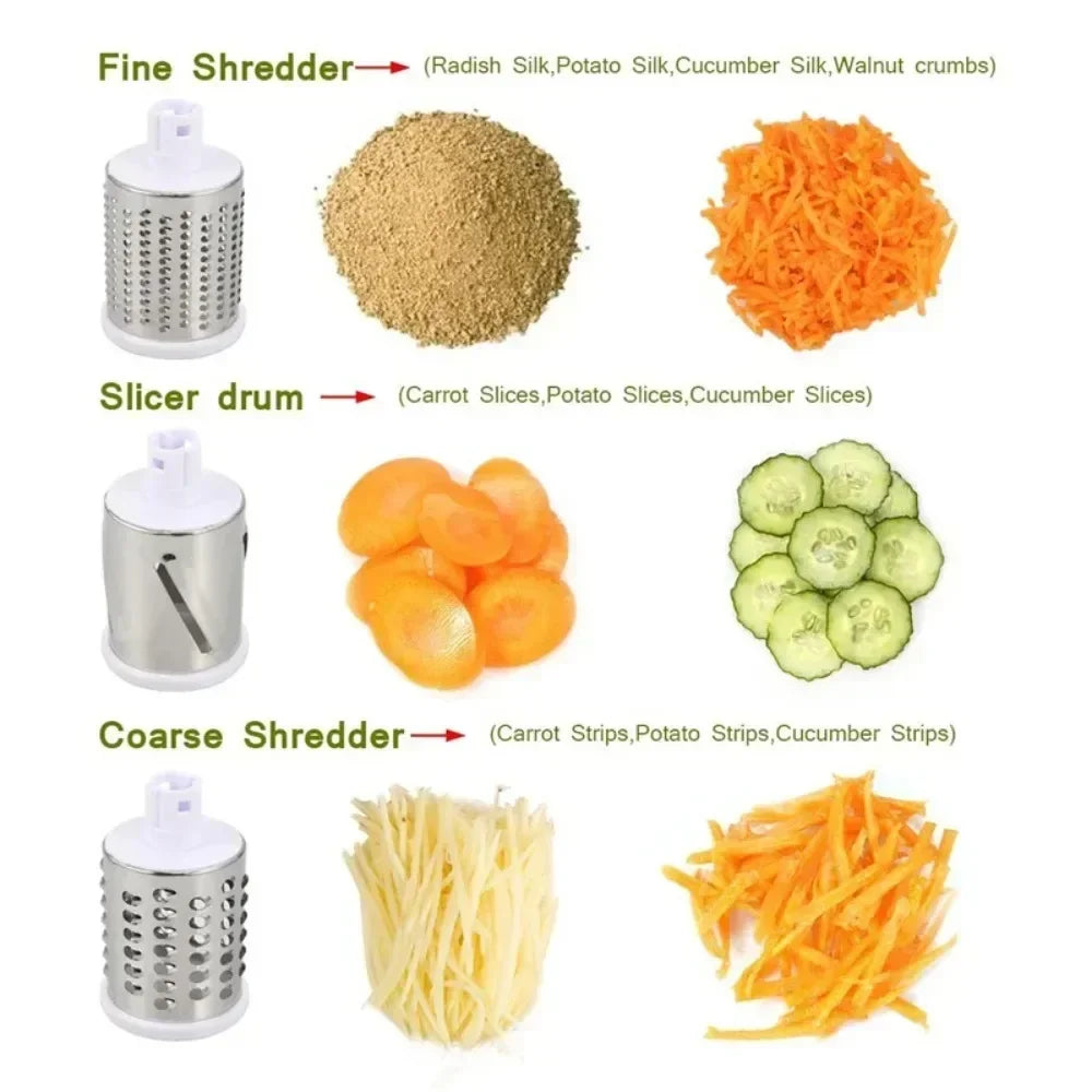 Rotary vegetable slicer & shredder - Multifunction kitchen Gadget