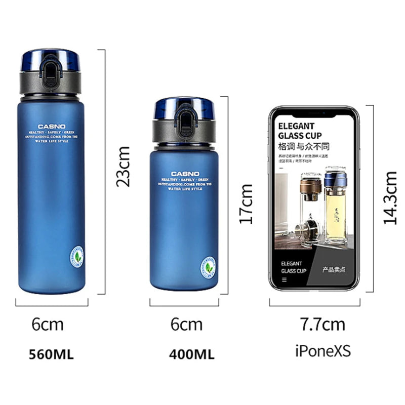 New 9 Colors BPA Free Leak Proof Sports Water Bottle High Quality Tour Hiking Portable My Favorite Drink Bottles Cup 560/400ml