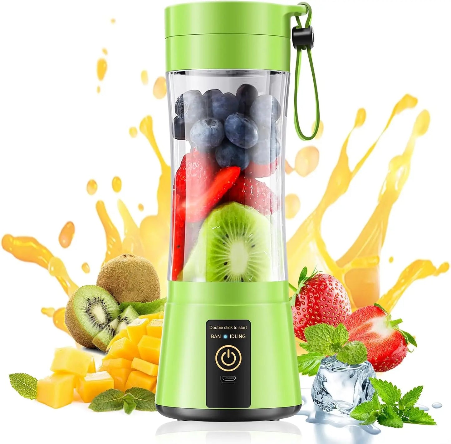 Portable USB Elevtric Juicer Blender - Rechargeable Smoothie & Juice Maker 380ml