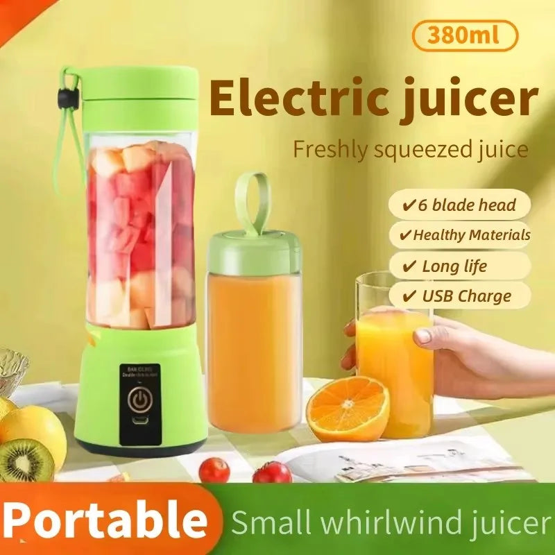 Portable USB Elevtric Juicer Blender - Rechargeable Smoothie & Juice Maker 380ml