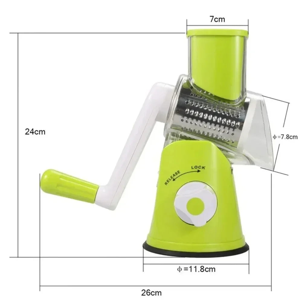 Rotary  vegetable slicer & shredder - Multifunction kitchen Gadget