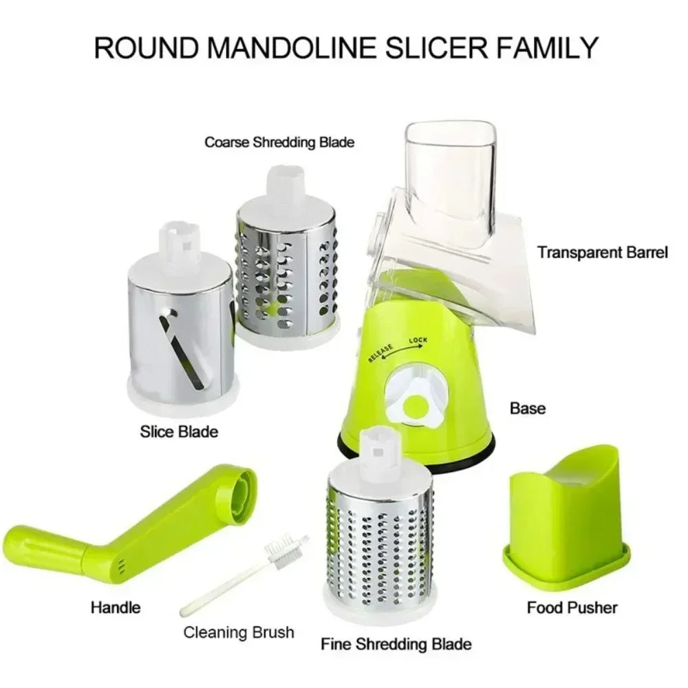Rotary  vegetable slicer & shredder - Multifunction kitchen Gadget